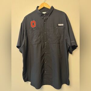 Columbia Men's Black Short Sleeve Button Down Shirt